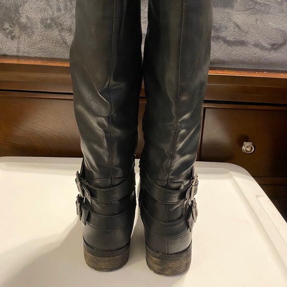 Rampage black size 8 knee length, biker type boot - Picture 3 of 4